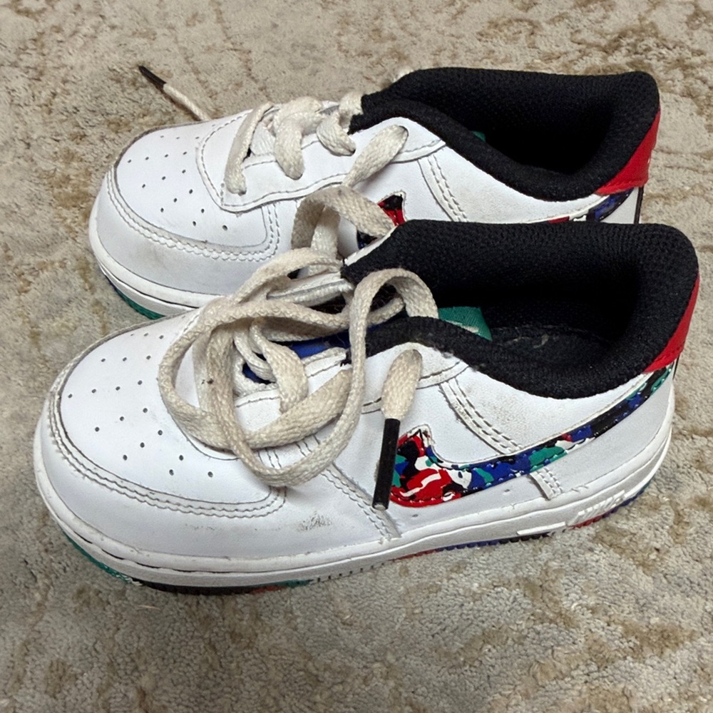 Nike Air Force 1 Low (PS MELTED CRAYON)Toddler shoes size 7c
